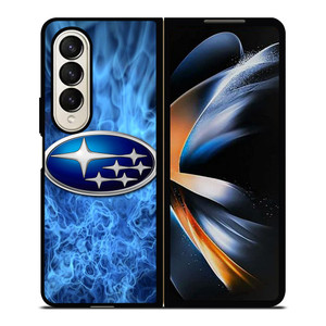 SUBARU BLUE FIRE LOGO Samsung Galaxy Z Fold 4 Case Cover