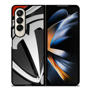 TESLA MOTOR EMBLEM LOGO Samsung Galaxy Z Fold 4 Case Cover