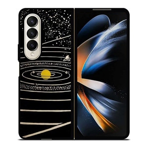 THE SOLAR SYSTEM HAND DRAWN Samsung Galaxy Z Fold 4 Case Cover