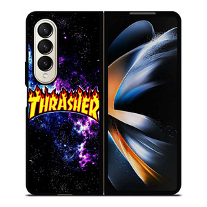 THRASHER LOGO NEBULA Samsung Galaxy Z Fold 4 Case Cover