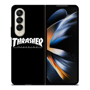 THRASHER SKATEBOARD MAGAZINE BLACK Samsung Galaxy Z Fold 4 Case Cover