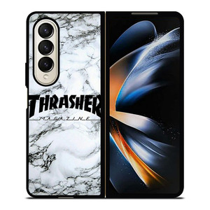 THRASHER SKATEBOARD MAGAZINE MARBLE Samsung Galaxy Z Fold 4 Case Cover