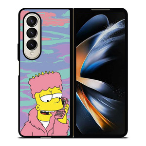 TIE DYE PATTERN BART SIMPSON Samsung Galaxy Z Fold 4 Case Cover