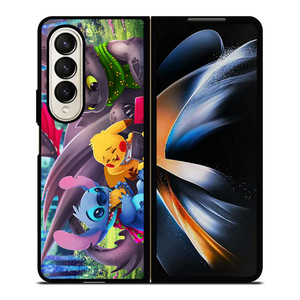 TOOTHLESS STITCH PIKACHU Samsung Galaxy Z Fold 4 Case Cover TOOTHLESS STITCH PIKACHU Samsung Galaxy Z Fold 4 Case Cover