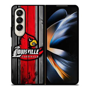 UNIVERSITY OF LOUISVILLE WOODEN LOGO Samsung Galaxy Z Fold 4 Case Cover