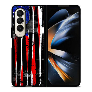 USA FLAG AMERICAN BASEBALL BLACK WHITE Samsung Galaxy Z Fold 4 Case Cover USA FLAG AMERICAN BASEBALL BLACK WHITE Samsung Galaxy Z Fold 4 Case Cover