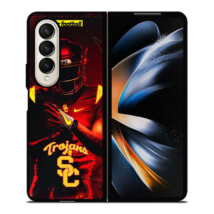 USC FOOTBALL TROJANS LOGO Samsung Galaxy Z Fold 4 Case Cover