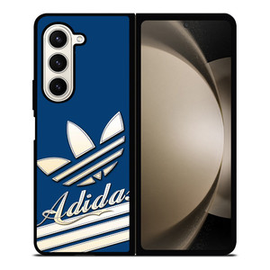 ADIDAS LOGO BLUE RETRO Samsung Galaxy Z Fold 5 Case Cover ADIDAS LOGO BLUE RETRO Samsung Galaxy Z Fold 5 Case Cover