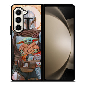 BABY YODA AND THE MANDALORIAN STAR WARS Samsung Galaxy Z Fold 5 Case Cover BABY YODA AND THE MANDALORIAN STAR WARS Samsung Galaxy Z Fold 5 Case Cover