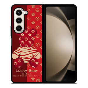 BEAR BRICK KAWS LUCKY RED Samsung Galaxy Z Fold 5 Case Cover BEAR BRICK KAWS LUCKY RED Samsung Galaxy Z Fold 5 Case Cover