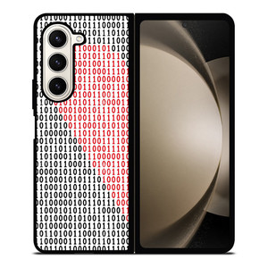 BINARY CODE HALF HEART PATTERN Samsung Galaxy Z Fold 5 Case Cover