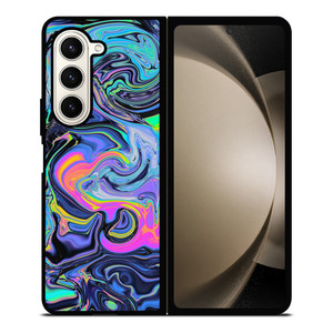 BLUE LIQUID CHROME Samsung Galaxy Z Fold 5 Case Cover