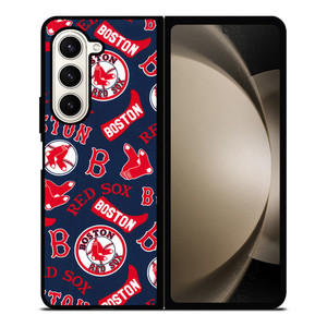 BOSTON RED SOX BASEBALL PATTERN Samsung Galaxy Z Fold 5 Case Cover