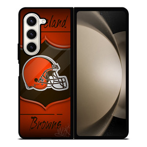 CLEVELAND BROWNS HELMET LOGO Samsung Galaxy Z Fold 5 Case Cover CLEVELAND BROWNS HELMET LOGO Samsung Galaxy Z Fold 5 Case Cover
