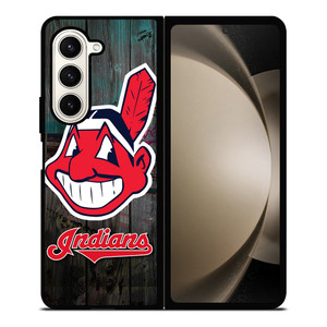 CLEVELAND INDIANS WOODEN LOGO Samsung Galaxy Z Fold 5 Case Cover