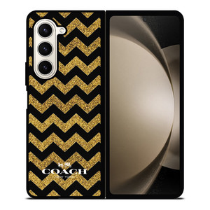 COACH NEW YORK GOLD ZIG ZAG Samsung Galaxy Z Fold 5 Case Cover COACH NEW YORK GOLD ZIG ZAG Samsung Galaxy Z Fold 5 Case Cover