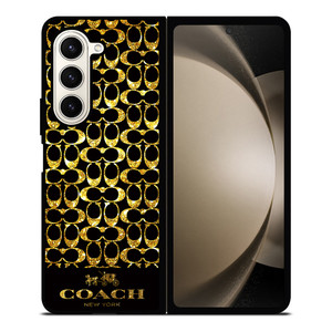 COACH NEW YORK GOLD Samsung Galaxy Z Fold 5 Case Cover