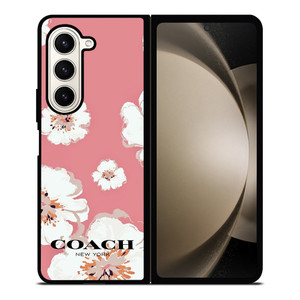 COACH NEW YORK PINK FLOWER Samsung Galaxy Z Fold 5 Case Cover