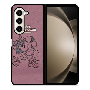 COACH NEW YORK PINK MICKEY MOUSE Samsung Galaxy Z Fold 5 Case Cover