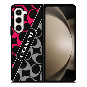 COACH NEW YORK RED WHITE Samsung Galaxy Z Fold 5 Case Cover