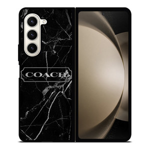 COACH NEW YORK SILVER MARBLE Samsung Galaxy Z Fold 5 Case Cover