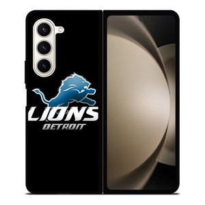 DETROIT LIONS BLACK Samsung Galaxy Z Fold 5 Case Cover