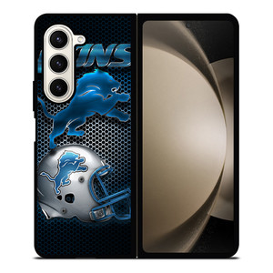 DETROIT LIONS LOGO HELMET Samsung Galaxy Z Fold 5 Case Cover