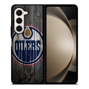 EDMONTON OILERS WOODEN LOGO Samsung Galaxy Z Fold 5 Case Cover