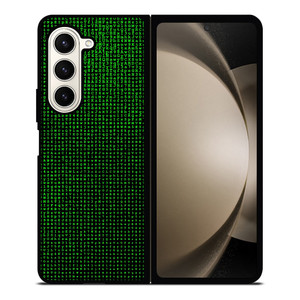 GREEN BINARY CODE PATTERN Samsung Galaxy Z Fold 5 Case Cover