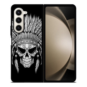 INDIAN FEATHER SKULL Samsung Galaxy Z Fold 5 Case Cover