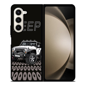 JEEP WHITE CAR Samsung Galaxy Z Fold 5 Case Cover