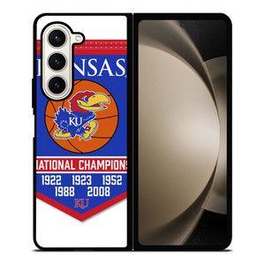 KANSAS JAYHAWKS UNIVERSITY BASKETBALL Samsung Galaxy Z Fold 5 Case Cover