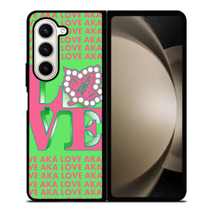 LOVE AKA PINK AND GREEN Samsung Galaxy Z Fold 5 Case Cover