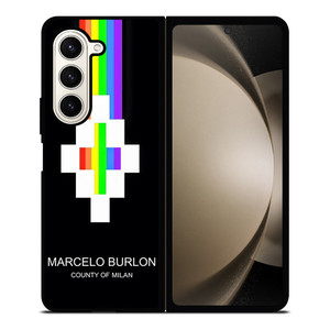 MARCELO BURLON MILAN RAINBOW LOGO Samsung Galaxy Z Fold 5 Case Cover