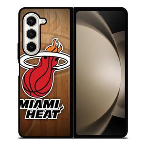MIAMI HEAT WOODEN LOGO NBA Samsung Galaxy Z Fold 5 Case Cover