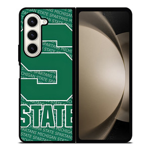 MICHIGAN STATE SPARTANS LOGO FOOTBALL EMBLEM Samsung Galaxy Z Fold 5 Case Cover