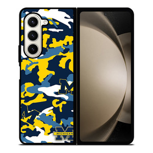 MICHIGAN WOLVERINES FOOTBALL CAMO Samsung Galaxy Z Fold 5 Case Cover