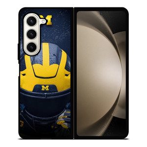 MICHIGAN WOLVERINES HELMET COLLEGE FOOTBALL TEAM Samsung Galaxy Z Fold 5 Case Cover
