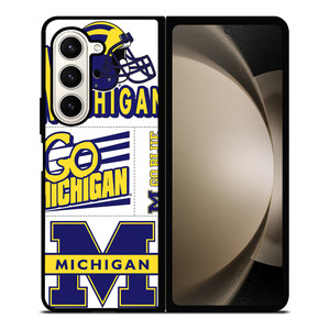 MICHIGAN WOLVERINES STICKER COLLAGE Samsung Galaxy Z Fold 5 Case Cover