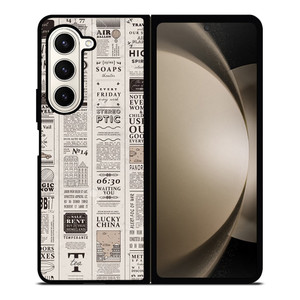 OLD NEWSPAPER PATTERN Samsung Galaxy Z Fold 5 Case Cover
