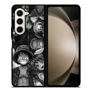 ONE PIECE BLACK WHITE GRUNGE ALL Samsung Galaxy Z Fold 5 Case Cover