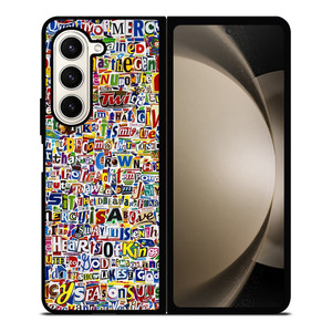 RETRO ALPHABET COLLAGE Samsung Galaxy Z Fold 5 Case Cover