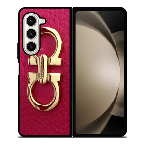 SALVATORE FERRAGAMO LOGO MAGENTA Samsung Galaxy Z Fold 5 Case Cover
