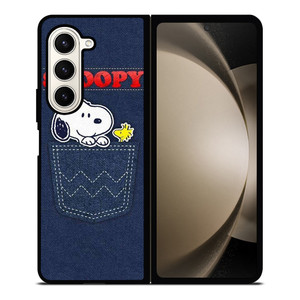 SNOOPY IN POCKET CARTOON Samsung Galaxy Z Fold 5 Case Cover