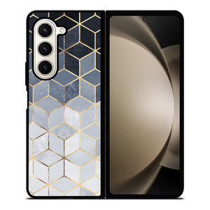 SOFT BLUE GRADIENT CUBES Samsung Galaxy Z Fold 5 Case Cover