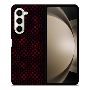 STYLISH HEXAGONAL RED PATTERN Samsung Galaxy Z Fold 5 Case Cover
