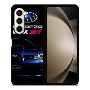 SUBARU IMPREZA WRX STI BLUE CAR Samsung Galaxy Z Fold 5 Case Cover