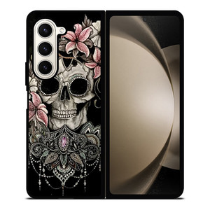 SUGAR SKULL FLOWER Samsung Galaxy Z Fold 5 Case Cover