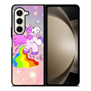 UNICORN POOPING RAINBOW Samsung Galaxy Z Fold 5 Case Cover