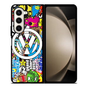 VW STICKER BOMB LOGO Samsung Galaxy Z Fold 5 Case Cover VW STICKER BOMB LOGO Samsung Galaxy Z Fold 5 Case Cover